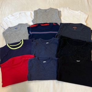 Lot of 12 - Long Sleeve 4T Waffle Knit T-Shirts